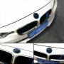 Алуминиев автомобилен цветен ринг пръстен за лого на преден заден капак син метален декор за BMW 3 4, снимка 4