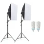 Студийно фотографско осветлениe 2 бр Софтбокс 2х135W 5500K фотостудио, снимка 1