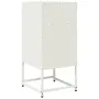 vidaXL Нощно шкафче бяло 36x39x78 cm Студено валцувана стомана, снимка 8