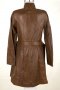 Дамско кафяво манто от естествена кожа марка Basics & More - XS/S, снимка 4