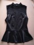  Нова черна официална блуза с дантела S, снимка 1 - Корсети, бюстиета, топове - 29324976