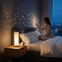 LED настолна лампа със „звезден ефект“ – топла светлина за уют и спокойствие, снимка 6
