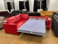 Червен кожен ълов диван "FREYA" с функция легло, снимка 7