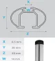Алуминиеви напречни греди багажник MENABO Brio за монтаж на стандартен рейлинг 120см., снимка 6