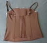 75В лъскав кафяв сатенен корсет , снимка 3