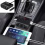 Адаптер за запалка за кола, разклонител за автомобил, 120W, 12V, 24V, Сплитер, букса, 4 USB, зарядно, снимка 3