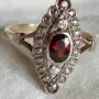 Уникален лот от пръстени със сапфири, гранати и турмалин., снимка 2