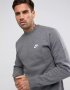 Nike Club Swoosh Crew Sweatshirt - страхотна мъжка блуза, снимка 1 - Спортни дрехи, екипи - 38140820