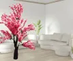Изкуствено декоративно дърво, Цъфтяща сакура, 1.7 м, снимка 4