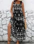 Ежедневна дамска рокля с щампи в етнически стил , снимка 4