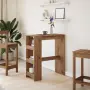 vidaXL Бар маса с рафтове дъб артизан 90x40x103,5 см инженерно дърво, снимка 3