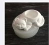 3D Голямо Коте Котенце силиконов молд форма калъп свещ свещник кашпа, снимка 9