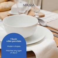 Нов комплект Порцеланови Чинии MIKASA Chalk - Сет 4 броя Подарък, снимка 5 - Други стоки за дома - 42833897