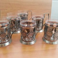 руски стакани подстакани  мнц, снимка 1 - Антикварни и старинни предмети - 31175519