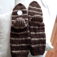 Ръчно плетени мъжки чорапи от вълна размер 44, снимка 1 - Мъжки чорапи - 44530770