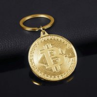 Биткойн ключодържател Биткоин монета сувенирна колекционерска декоративна Bitcoin, снимка 1 - Колекции - 35179529