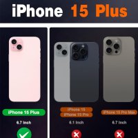 Калъф SHIELDON за: iPhone 15 Plus 5G 6.7"-черен; iPhone 15 6.1"-червен, снимка 3 - Калъфи, кейсове - 42356123