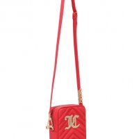 JUICY COUTURE 🍊 Дамска чанта с капитониран ефект RED & GOLD нова с етикети, снимка 5 - Чанти - 35235411