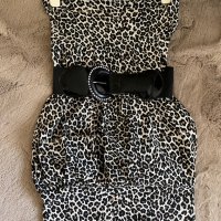Леопардова еластична туника или къса леопардова рокля , снимка 1 - Рокли - 37115054