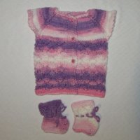 Ръчно плетени бебешки дрешки 3-6м , снимка 1 - Други - 9198598