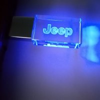 Светеща УСБ USB flash флаш памет стъкло с емблема на марка кола автомобил джип мотор + Подарък, снимка 18 - Аксесоари и консумативи - 30592696