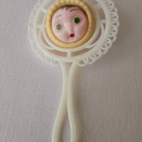 Ретро стара бебешка играчка Бакелитова дрънкалка от твърда пластмаса, снимка 7 - Други ценни предмети - 42896464