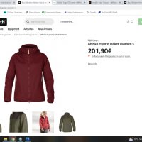 FJALL RAVEN Abisko Hybrid Jacket W размер S дамско тънко пролетно есенно яке суичър - 285, снимка 2 - Якета - 39956142