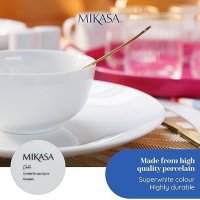Нов комплект Порцеланови Чинии MIKASA Chalk - Сет 4 броя Подарък, снимка 6 - Други стоки за дома - 42833897