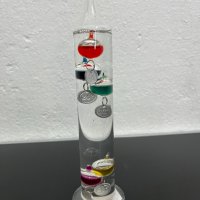 Галилеев термометър с цветни стъклени колби. №4741, снимка 5 - Други ценни предмети - 42892743