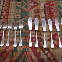 Посребрени прибори вилица нож, снимка 2 - Антикварни и старинни предмети - 30856751