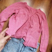 Розова блузка с отворен гръб, снимка 4 - Блузи с дълъг ръкав и пуловери - 29156272