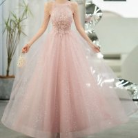 Розова бална рокля с цветя, снимка 4 - Рокли - 44252885