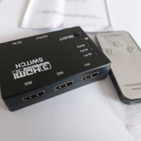 HDMI switch превключвател с дистанционно - 3 входа, снимка 4 - Друга електроника - 40499692