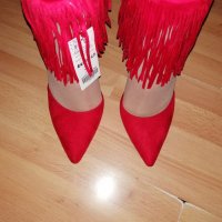 Дамски обувки Tendenz + подарък в червено =), снимка 12 - Дамски елегантни обувки - 23577272