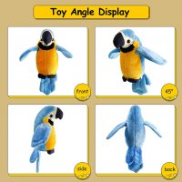 Плюшен говорещ папагал играчка робот електронен, снимка 4 - Плюшени играчки - 31723923