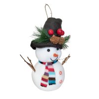 4165 Коледна декорация Снежко с цветно шалче, снимка 2 - Декорация за дома - 42561237