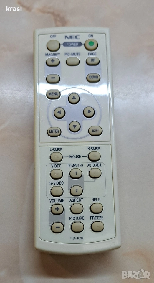 Дистанционно за видео проектор NEC, снимка 1