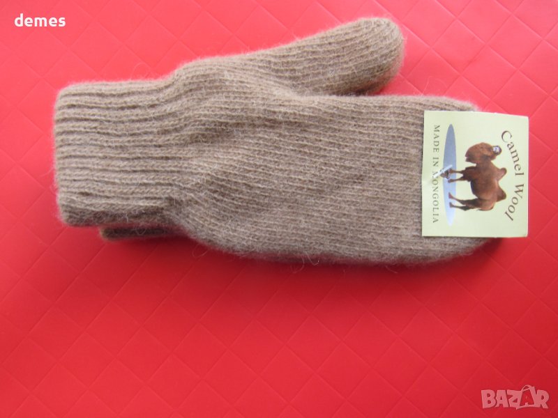 Машинно плетени детски ръкавици от вълна от як с един пръст,, снимка 1