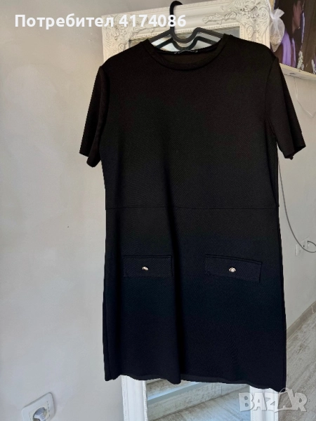 Черна рокля ZARA, снимка 1