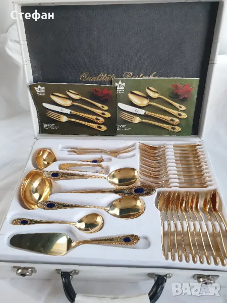 Комплект позлатени прибори, снимка 1