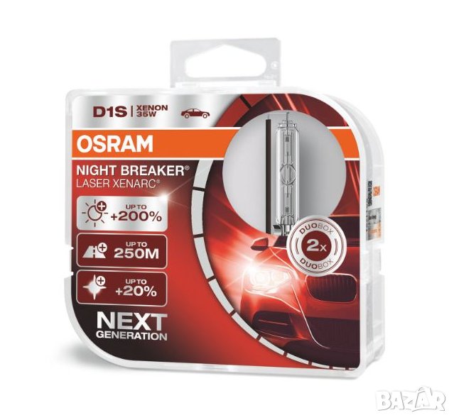 Ксенонова Крушка OSRAM D1S Xenarc Night Breaker Laser 2бр., снимка 1