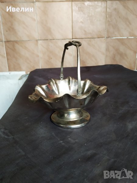 посребрена метална купичка арт деко, снимка 1