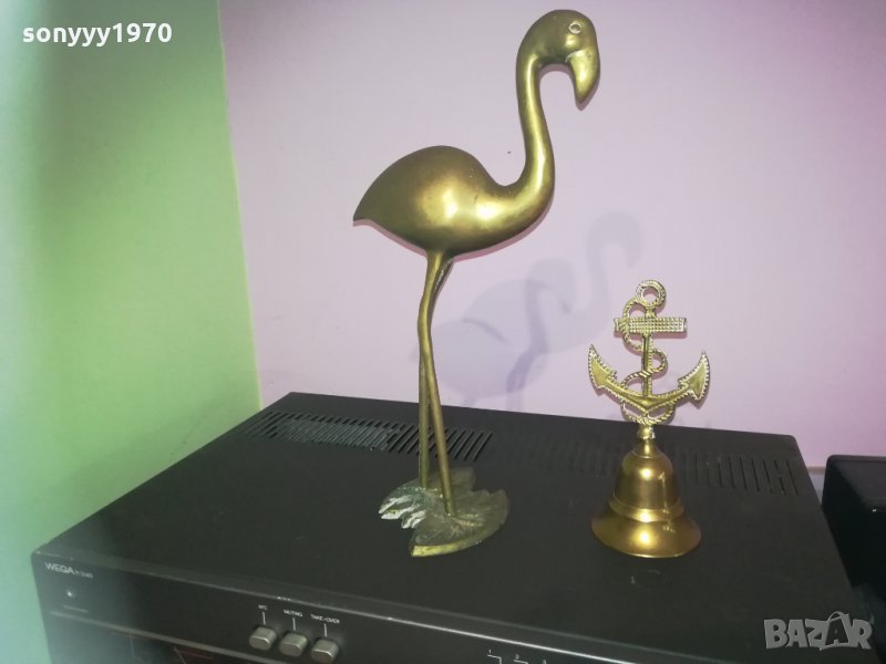 антики-колекция фламинго и котва с камбана, снимка 1
