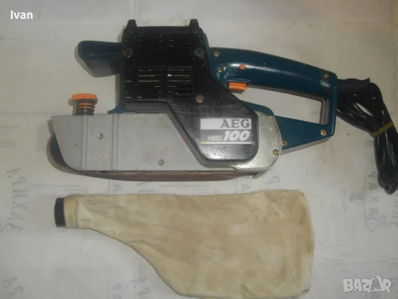 1010 ВАТА ПРОФЕСИОНАЛЕН НЕМСКИ ЕЛЕКТРИЧЕСКИ ШЛАЙФ ГОЛЯМ 350м/мин 5,2кг AEG HBS100, снимка 1