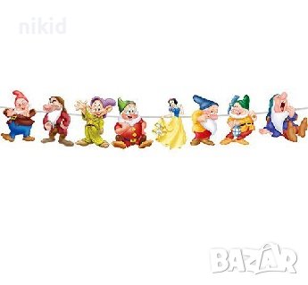 Снежанка и Седемте Джуджета картонен Парти Гирлянд Знаменца Флаг Банер, снимка 1