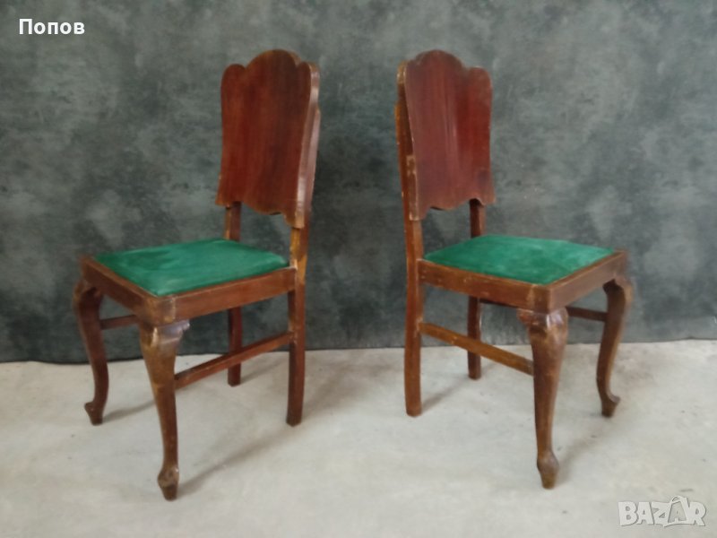 Двойка старинни антични столове, снимка 1