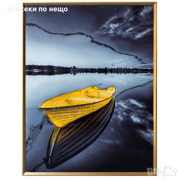 Картина Лодка в езеро с рамка, 60*80 см Код P1036, снимка 1