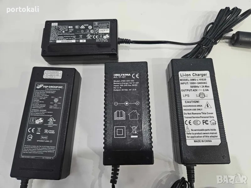 +Гаранция! Зарядно захранване захранващ адаптер 42V 48V 54V, снимка 1