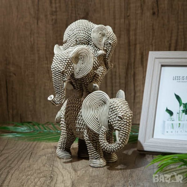 Статуетка  Слончета Фигура Слон 30см, снимка 1