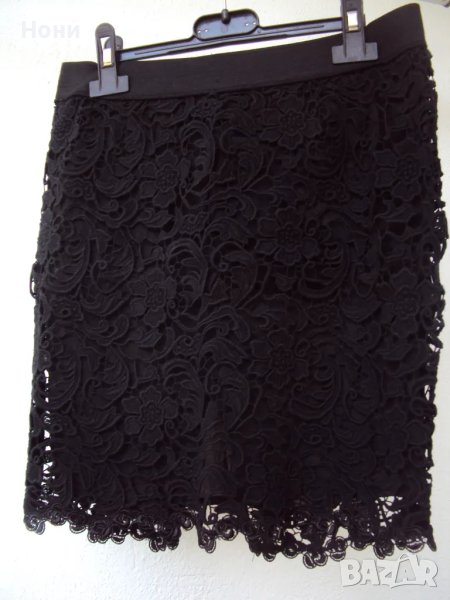Дамска дантелена пола черна, снимка 1